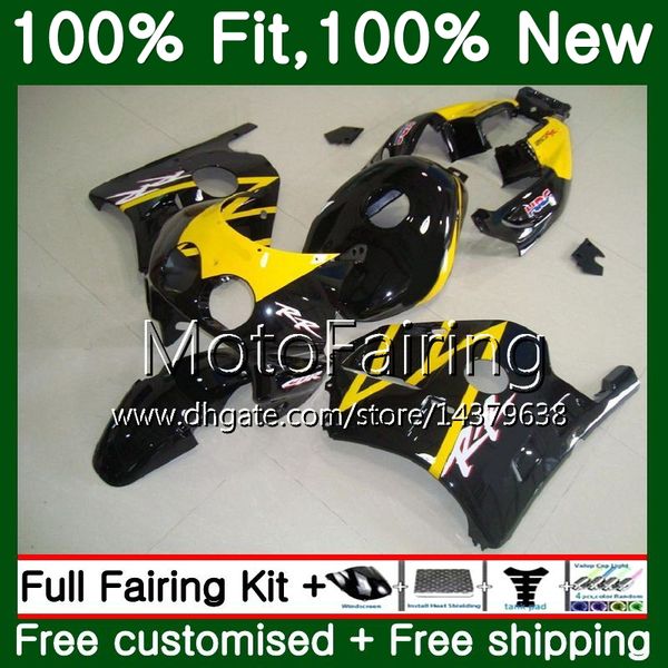 

injection body+tank for honda cbr 250rr 250r cbr250rr 88 89 76mf12 cbr 250 rr yellow black mc19 cbr250 rr 1988 1989 fairing bodywork kit