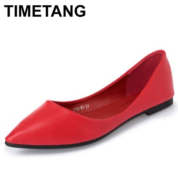 

timetang ladies lovery comfortable zapatos mujer 2019 soft pointy toe loafers plus size women brand bag shoes flatslip-on spring, Black