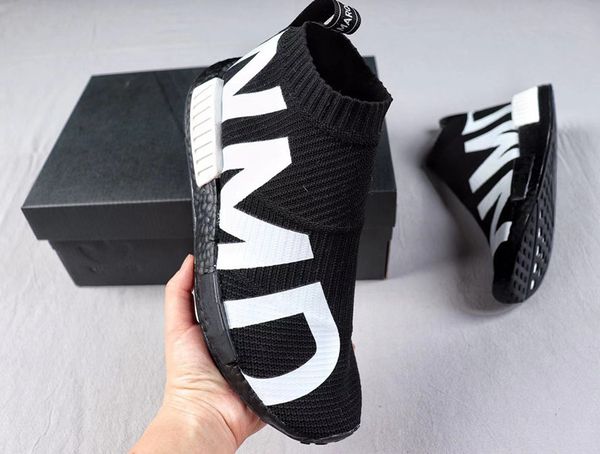 

new arrival nmd_r1 comfort breathable casual running shoes for mens sneakers black red white womens socks shoes size 36-45