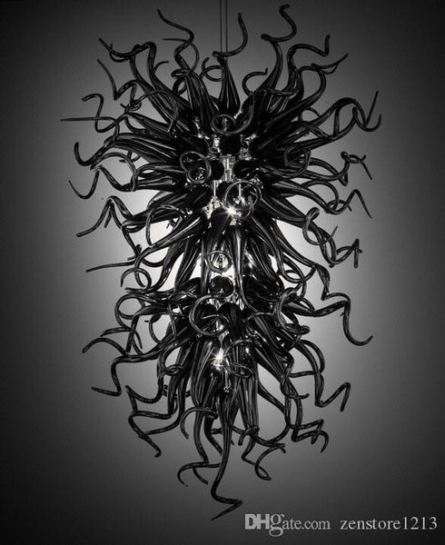 

vintage black сгорел art decor фестиваль муранского стекла люстра light чихули стиль бар магазин декор стекла led люстра light