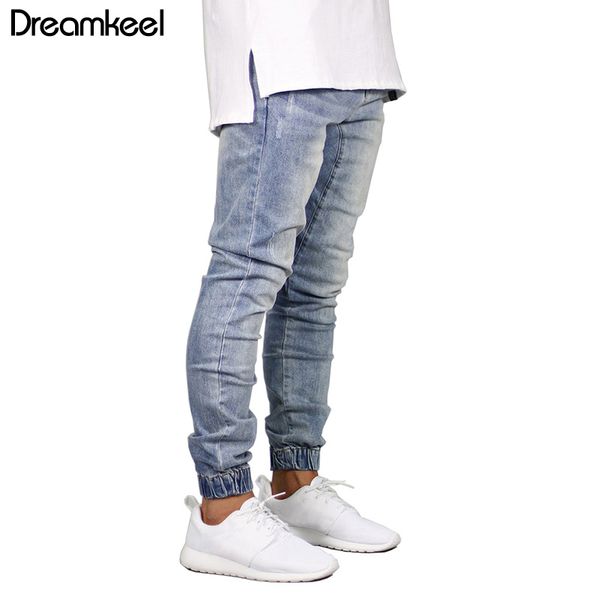 

2019 men's jeans men and women biker pilot fashion hiphop skinny for men denim pants jogger jeans fashion y, Blue
