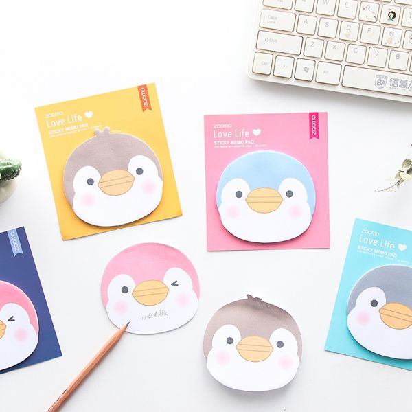 

30 sheets kawaii lovely penguin memo pads plan message writing sticky notes marker stick label school office supply