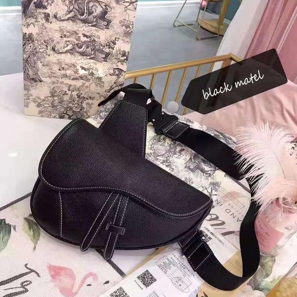 

ts solid color crossbody saddle bag new men womens ladies couples designer luxury handbags purses shoulder bag black tsysbb206 t05