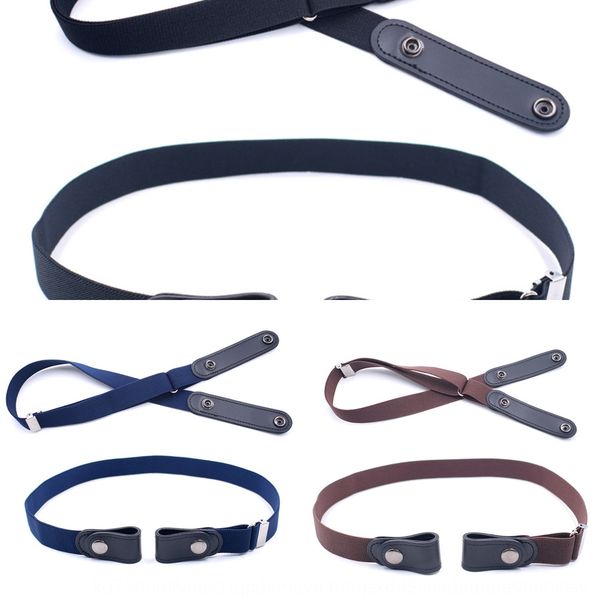 

wo general pants adjustable length belt elastic b elastic band men's and women's general pants belt adjustable length, Black