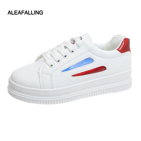

aleafalling women flat shoes new white band softable leather women flats thicken zapatos mujer girl's shoes sneakers, Black
