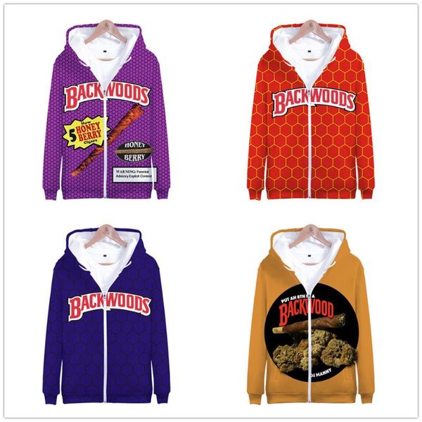 

men hoodies backwoods 3d print streetwear fashion hoodie men/women autumn winter oversized hip hop sweatshirt casual male coats, Black