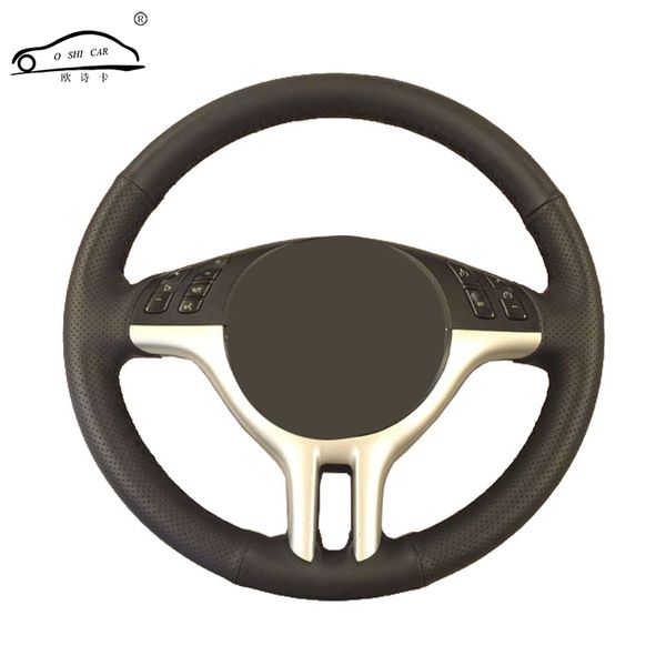 

car steering wheel braid for e39 e46 325i e53 x5/custom made dedicated artificial leather auto steering-wheel cover