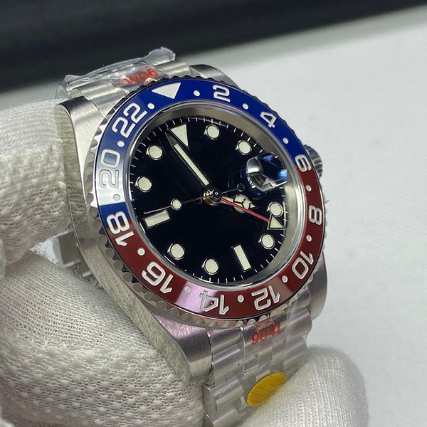 

superr movements watch v10 factory blue nb red bezel pepsi and dial 904 steel swiss 3285 luxury 40mm mens automatic watch xuwkt, Slivery;brown