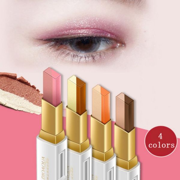 

2018 new eyes makeup double color velvet shimmer eyeshadow stick earth color eye shadow cream pen makeup palette cosmetics