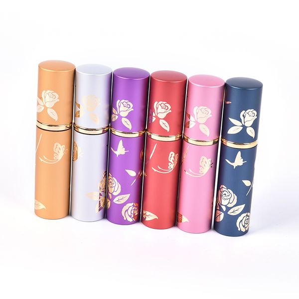 

1pcs 10ml portable mini refillable perfume bottle with scent pump metal aluminum empty cosmetic containers spray atomizer bottle