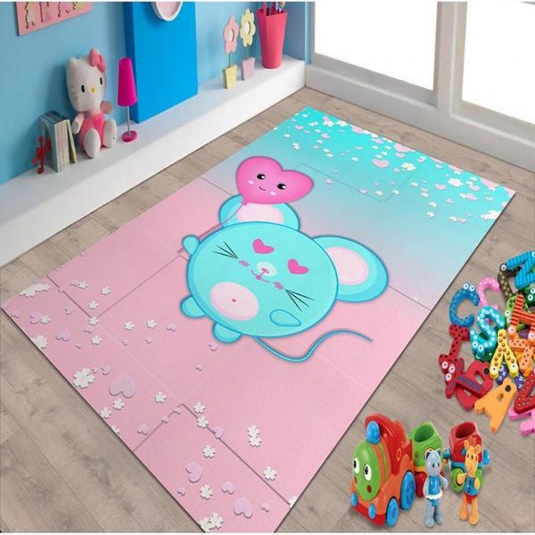 

happy mouse slip-resistant outsole child room carpet