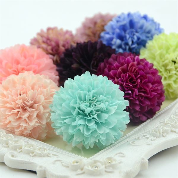 

30 pcs 5cm artificial flower silk carnation flower head wedding party home decoration diy wreath scrapbook gift box craft