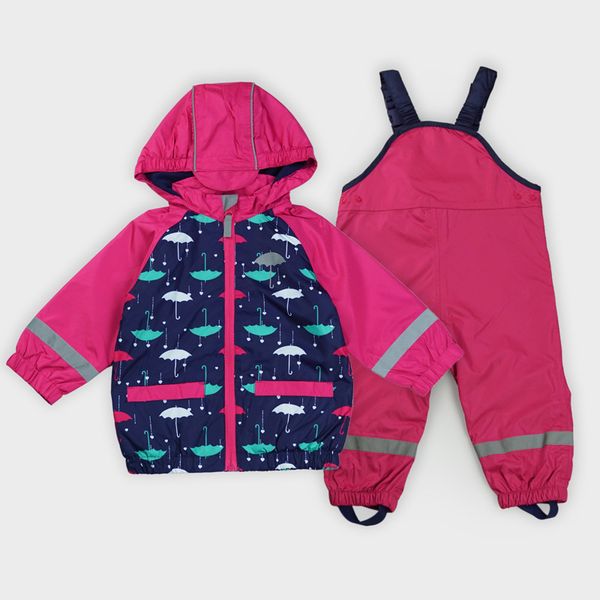 

honeyking kids reflective article warm polar fleece waterproof windproof hiking jacket suit girls outerwear overall raincoat, Blue;black