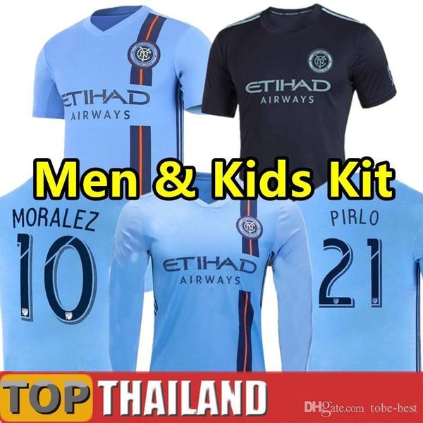 

new york city fc 2019 home blue soccer jersey nycfc mls pirlo moralez lampard david villa mcnamara medina football shirt 2xlquality, Black;yellow