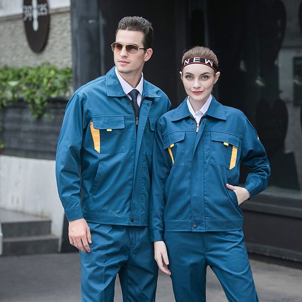 

весна и осень рабочая одежда мужчины и женщины комплект спецодежды униформа настраиваемая фабрика одежды с длинным рукавом охрана труда afte, White;black