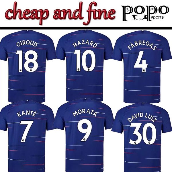 

18 19 10 hazard and fine 7 kante 9 morata jer ey 18 giroud 18 19 20 occer jer ey embroidery logo