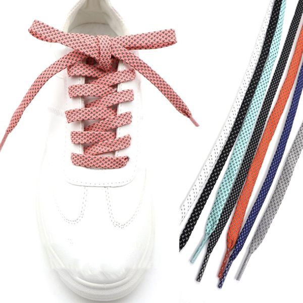 

offical new flat reflective shoelaces runner weave tape athletic safety shoe laces bootlaces for running boots, Black