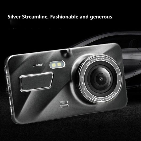 

touch screen 4 inch driving recorder hd dual lens 1080p front and rear double recording car reversing image