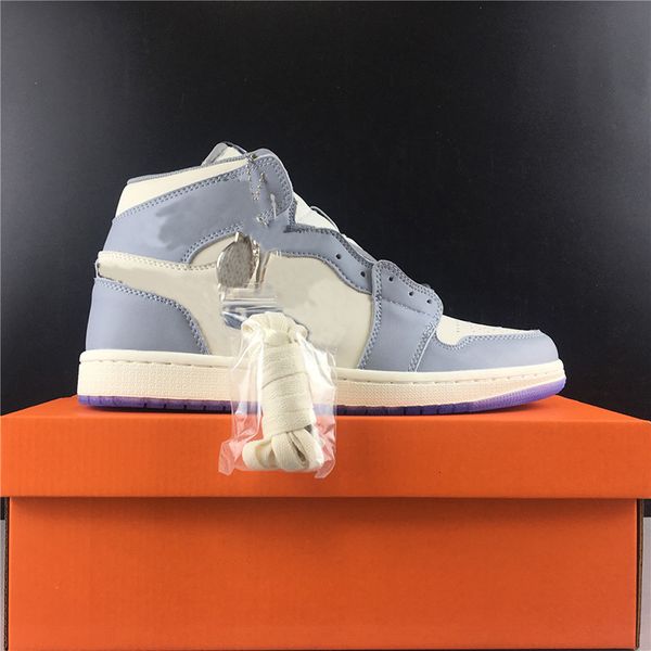 

with orange box 2020 mens basketball shoes sneakers 1s grey white brand designer sports shoes trainers us7-12