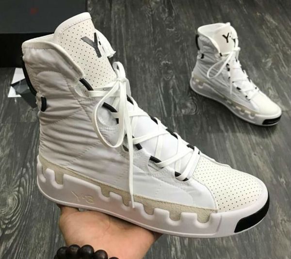 

2019 kanye west y-3 noci0003 red white black gray blue high-menssneakers fashion genuine leather y3 casual shoes boots t07
