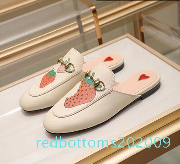 

luxury designer slippers women princetown leather slippers bling flat mules casual shoes loafers fashion outdoor slippers ladies summer r09, Black