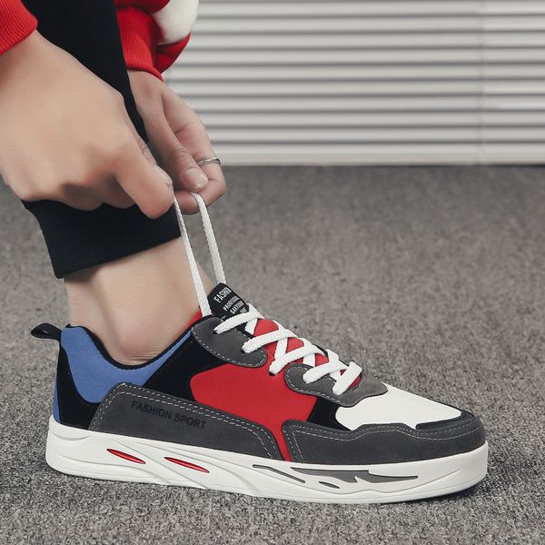 

new arrivals spring autumn men fashion wild breathable light lace-up mixed colors flats male sneaker casual shoes outdoor shoes