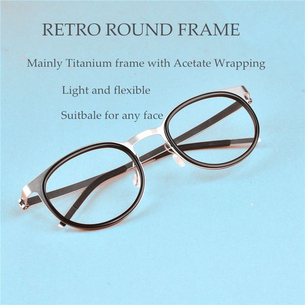 round titanium eyeglass frames