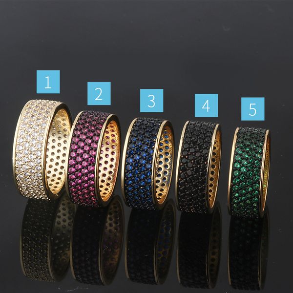 

blue black green white red cz stone copper ring delicate cute girl women female beautiful zirconia brass stock rings size6,7,8,9, Golden;silver