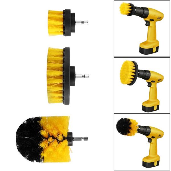

3pcs power scrubber brush set for bathroom drill scrubber brush for cleaning cordless drill attachment kit power scrub