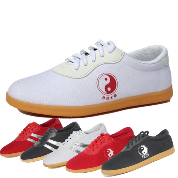 

soft sole canvas tai chi shoes breathable martial art shoes flexible black red white