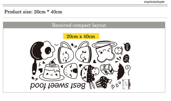 

living cartoon cute sticker happy kitchen food wall room kitchen restaurant home decoration mural art decals stickers wallpaper