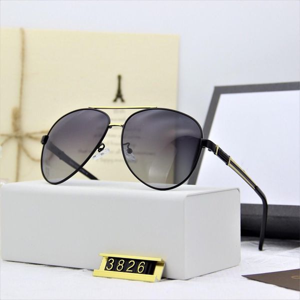 

luxury-designer polarizerd sunglasses for mens glass mirror gril lense vintage sun glasses eyewear accessories womens with box 3826#, White;black