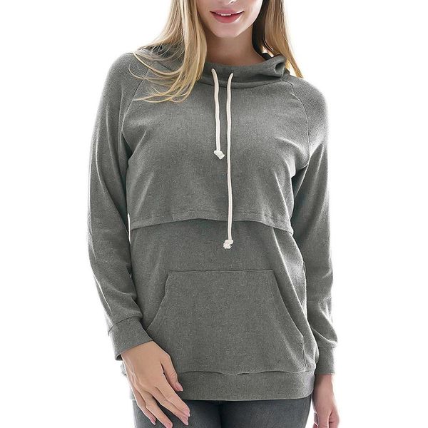 

maternity clothes breastfeeding sweater autumn women pregnant maternity nursing breastfeeding t-shirt blouse 2019 newest, White