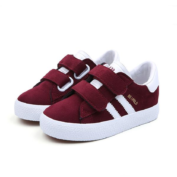 

2019 flat shoes kids shoes children breathe boys sport trainers casual baby school pu leather sneaker girls sneaker toddler t200114, Black;red