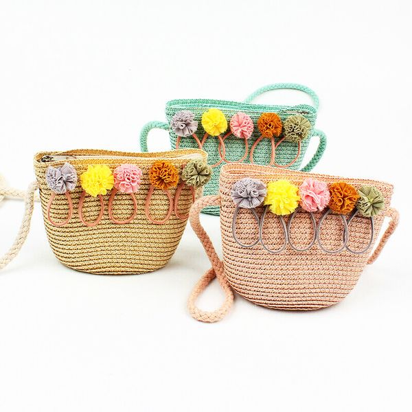 

women's fashion straw bag handmade straw handbag beach bag decal shoulder