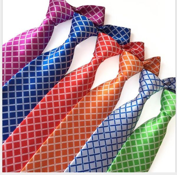 

polyester jacquard lattice tie men's business leisure tie, Blue;purple