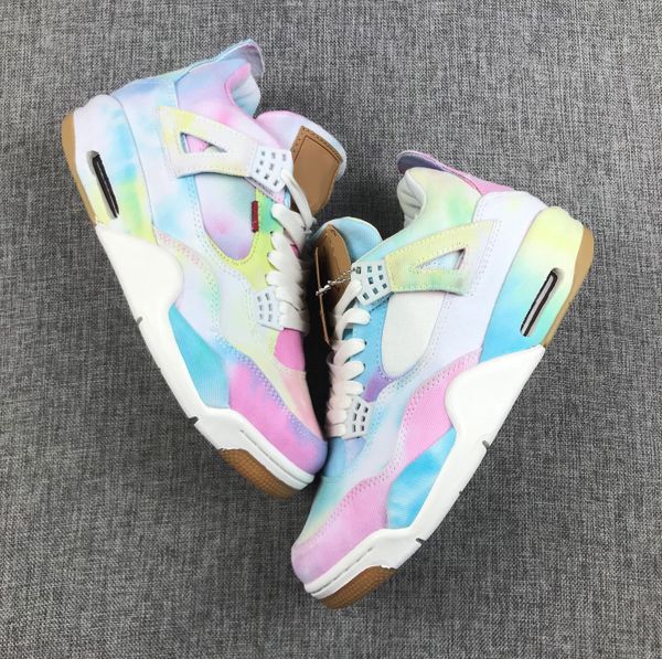 

2019 new multicolor 4 4s nrg denim white basketball shoes for men jeans rainbow mens designer sports baskets sneakers trainers with box 7-12