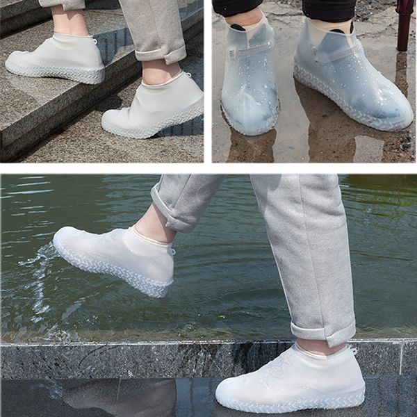 

shoe cover silicon gel waterproof rain shoes covers reusable rubber elasticity overshoes anti-slip for boots protector