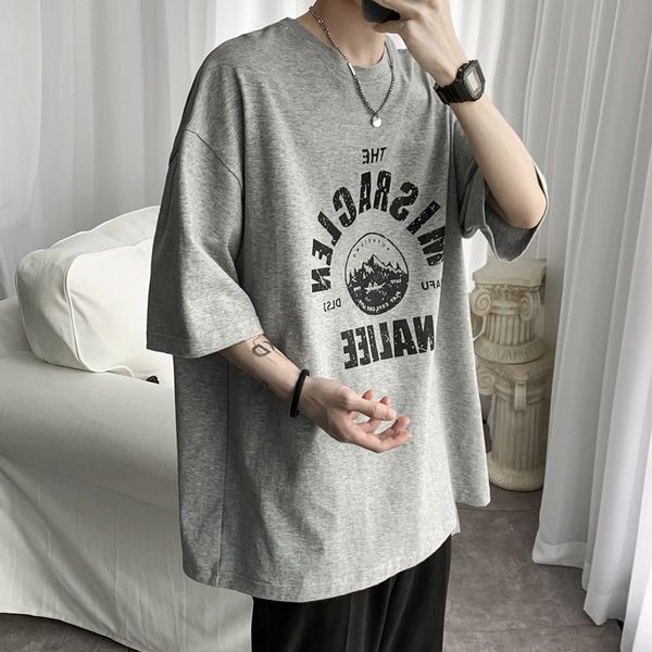 

influx of male short-sleeved t-shirt tide brand fashion body easing ins port wind shirt wild casual harajuku style jacket korean men, White;black