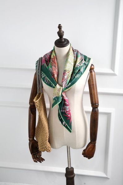 

elegant handmade brand 100% twill silk scarf twic-40156, Blue;gray