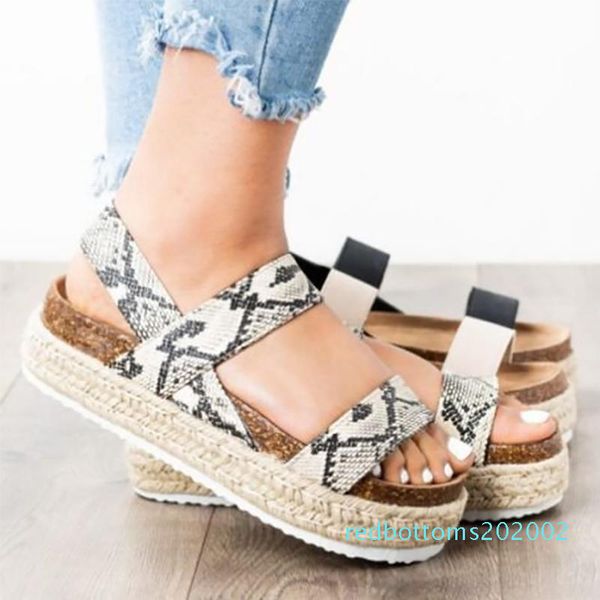 

1pair женщины открытый wear бич высокие каблуки espadrilles клинья обувь walking мода открытый toe лето платформы сандалии r02, Black