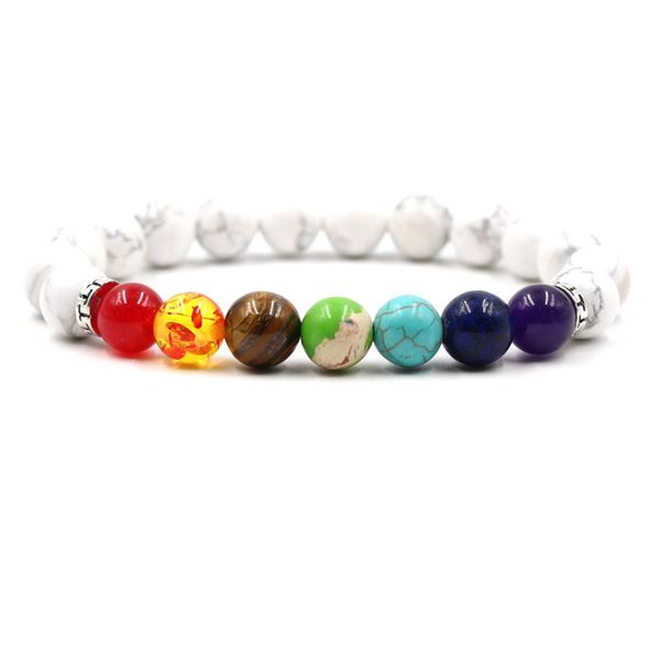 

chakra men's natural stone bracelets&bangles volcanic stone moonstone lucky zircon round beads bracelets jewelry for men gift, Black