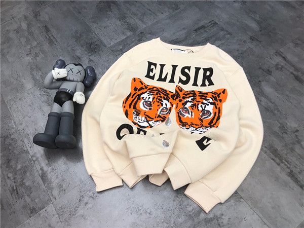 

luxurious brands design tiger head print beige sweaters pullovers hoodies men women streetwear sweatshirt outdoor jackets, Blue;black