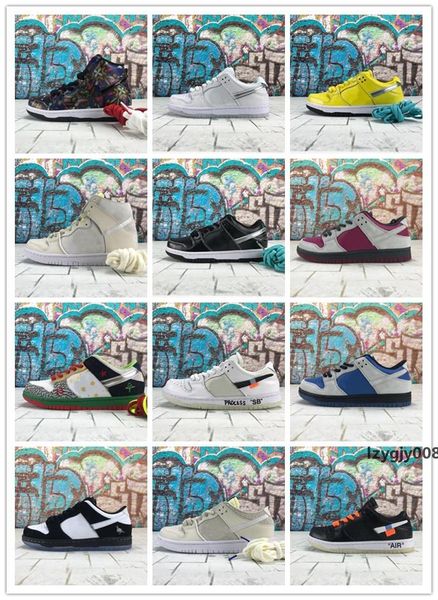 

2019 new arrive soulland jumpman dunk sb low yellow white black basketball shoes good quality men women leatherwear sports sneakers 36-45