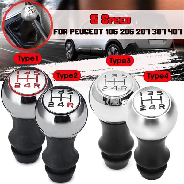 

5 speed alloy mt gear shift stick knob for 106 206 207 306 307 407 408 508