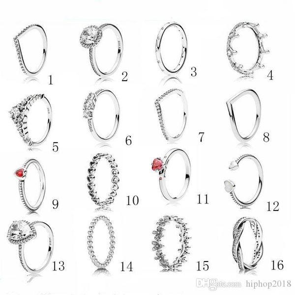 

925 sterling silver luxury designer jewelry women rings pandora style rings diamond ring wedding engagement ring for women, Slivery;golden