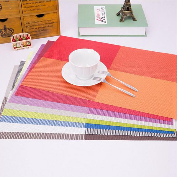 

anti-slip waterproof insulation pads fashion pvc placemat rectangle bowl dish table mat tableware kitchen tools accessories