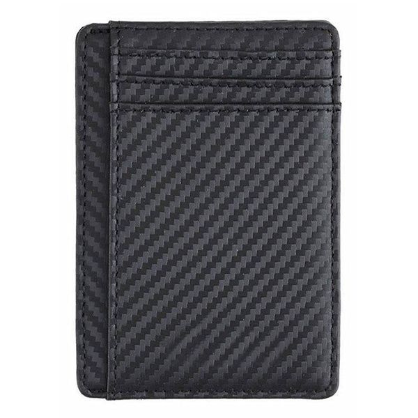 

man carbon fiber card bag rfid card set bank bag multi-card wallet, Red;black