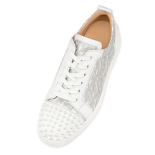 

fashion luxury red bottom men women casual spikes rivets rhinestone dress party walking shoes sneakers chaussures de sport with box cs09, Black