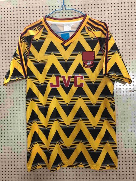 

1991 1993 andy cole ian wright tony adams retro soccer jersey 91 92 93 dixon kevin campbell alan smith classic vintage football shirt, Black;yellow